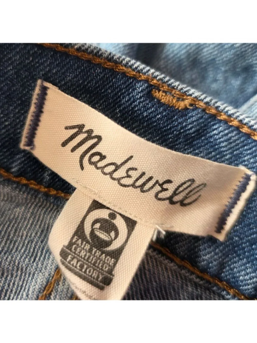 Madewell Womens 26 Shorts The Perfect Jean Short High Rise Raw Hem Distressed
